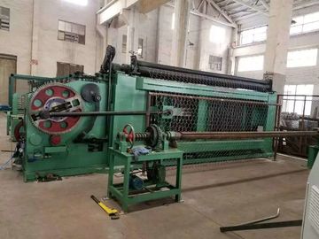 High Efficiency Gabion Wire Mesh Machine Green Color With Automatic Oil System