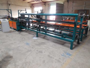 Double Wire  Chain Link Fence Equipment , PLC Control Chain Link Weaving Machine For Fence